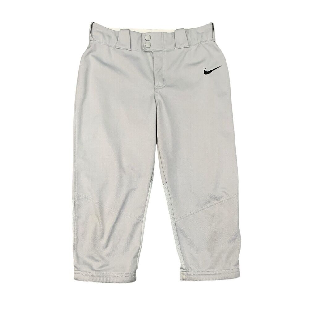 Nike Pants Womens L Large Gray Team Vapor Pro 3/4 High Cuff Baseball Softball